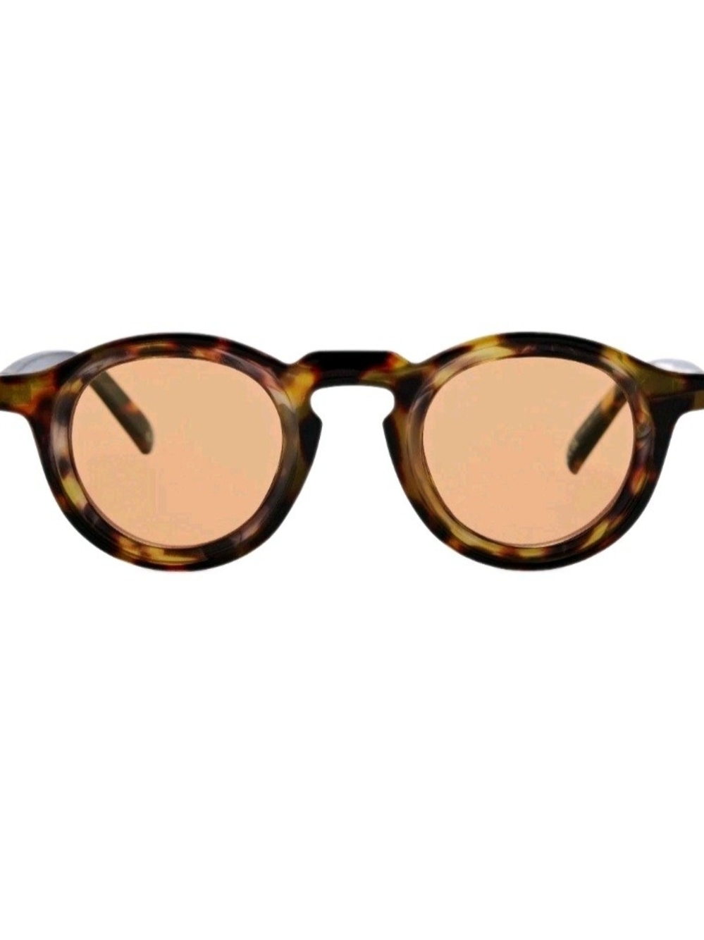 Tortoiseshell Round Sunglasses - Brown Lenses